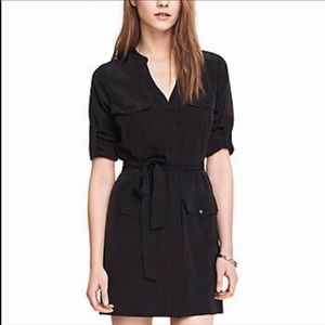 Express Black Button Down Shirt Dress